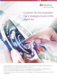 Customer Service Innovation-Top 4 Strategies to Win in This