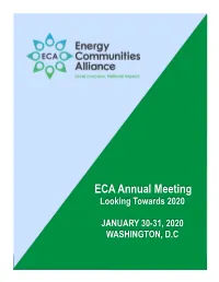 ECA Annual Meeting Looking Towards 2020