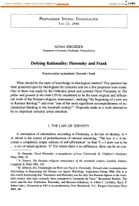Florensky and Frank