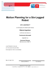 Motion Planning for a Six-Legged Robot