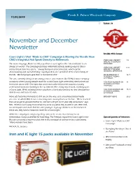 November and December Newsletter