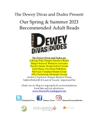 Our Spring & Summer 2021 Recommended Adult Reads