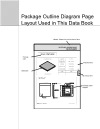 Package Outline Diagram Page Layout Used in This Data Book