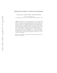 Rotational Analysis of Chacha Permutation