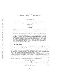 Anomalies and Bosonization Arxiv:1810.04414V3 [Cond-Mat.Str-El]
