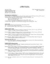 CURRICULUM VITAE MATTHEW J. BURBANK University of Utah E-Mail