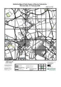 Definitive Map of Public Rights of Way for Oxfordshire Relevant Date: 21St February 2006 Colour SHEET SU 69 SW