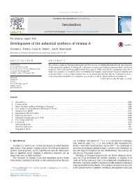 Development of the Industrial Synthesis of Vitamin A
