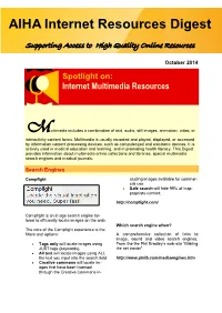 AIHA Internet Resources Digest