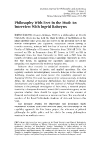 An Interview with Ingrid Robeyns