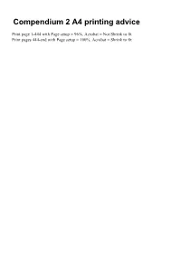 Compendium 2 A4 Printing Advice