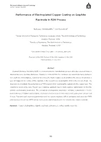 Performance of Electroplated Copper Coating on Graphite Electrode in EDM Process