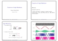Properties of Angle Modulation