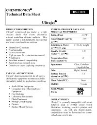 Technical Data Sheet Ultrajet
