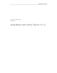 Using Maven with Oracle Toplink