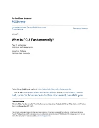 What Is RCU, Fundamentally?