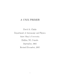 A Unix Primer