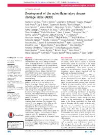 Autoinflammatory Disease Damage Index, 2016