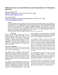 Ballistic Pressure Wave Contributions to Rapid Incapacitation in the Strasbourg Goat Tests