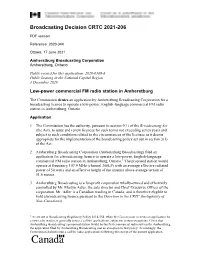 Broadcasting Decision CRTC 2021-206