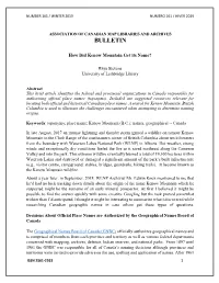 BULLETIN GIS Trends