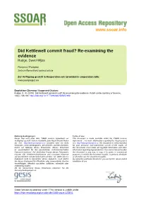 Did Kettlewell Commit Fraud? Re-Examining The