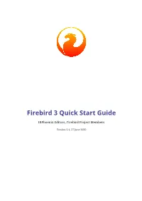 Firebird 3 Quick Start Guide