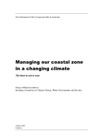 Managing Our Coastal Zone in a Changing Climate