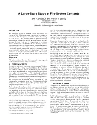 A Large-Scale Study of File-System Contents