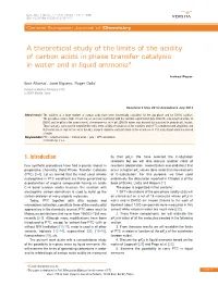 A Theoretical Study of the Limits of the Acidity of Carbon Acids in Phase Transfer Catalysis in Water and in Liquid Ammonia