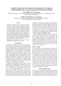 Cognitive Architecture and Second-Order