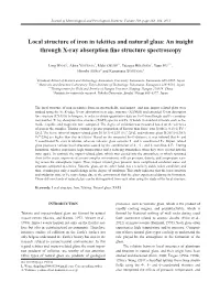 Local Structure of Iron in Tektites and Natural Glass: an Insight Through X-Ray Absorption Fine Structure Spectroscopy