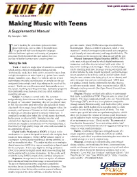 Making Music with Teens a Supplemental Manual by Joseph J