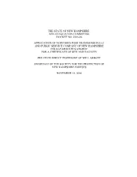 The State of New Hampshire Site Evaluation Committee Docket No