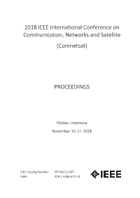 2018 IEEE International Conference on Communication, Networks and Satellite (Comnetsat)