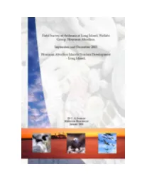 A Brief Review of the Status of Seabirds at Long Island, Wallabi Group, Houtman Abrolhos