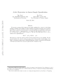 Active Regression Via Linear-Sample Sparsification