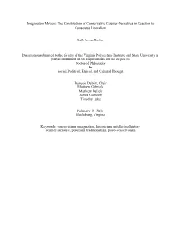 Imagination Movers: the Construction of Conservative Counter-Narratives in Reaction to Consensus Liberalism