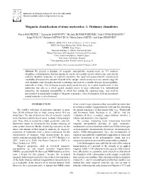 Magnetic Classification of Stony Meteorites: 1. Ordinary Chondrites