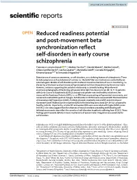 Reduced Readiness Potential and Post-Movement Beta Synchronization