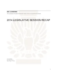 2014 Legislative Session Recap