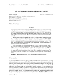 A Widely Applicable Bayesian Information Criterion