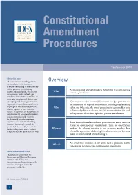Constitutional Amendment Procedures