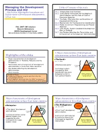 Highlights of the Slides Administration in Three East Asian Countries