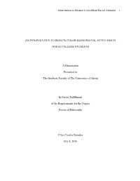 Intervention to Reduce Color-Blind Racial Attitudes 1