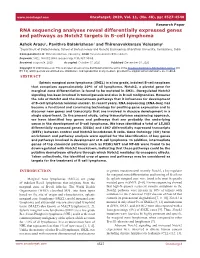 RNA Sequencing Analyses Reveal Differentially Expressed Genes and Pathways As Notch2 Targets in B-Cell Lymphoma