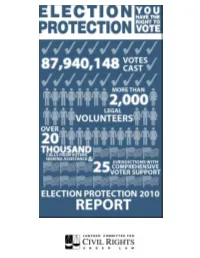 2010 Election Protection Report