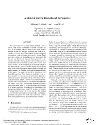 A Model of Stateful Firewalls and Its Properties
