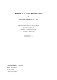 Development of Life Cycle Cost Model of Passenger Car By