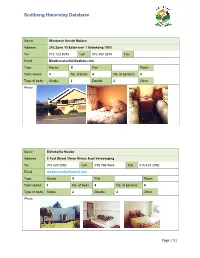Sedibeng Homestay Database